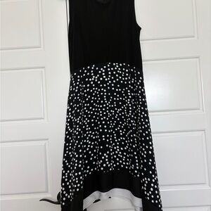 Joseph Ribkoff Black and White High Low Dress